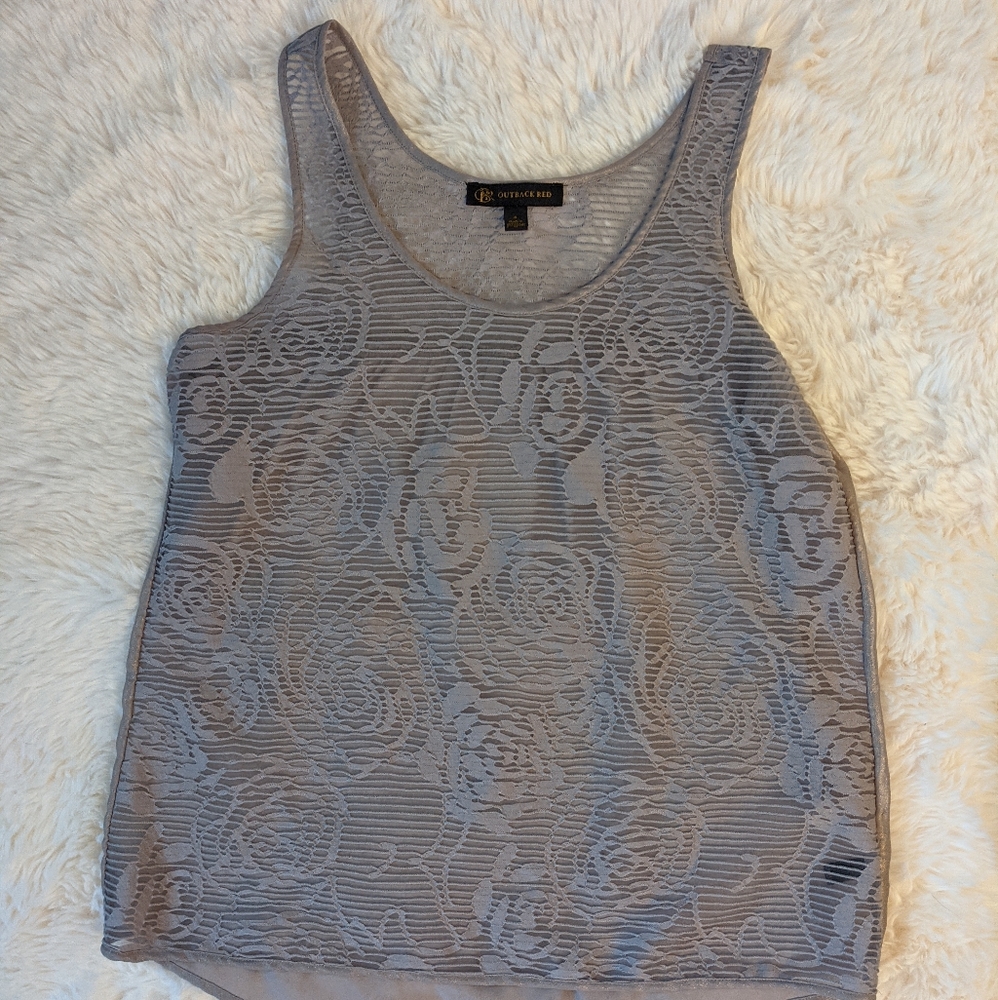 The Limited "Outback Red" Sheer Tank Size Small